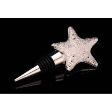 Sea Star Shape Silver Plated Bottle Stopper (GZHY-BS-027)